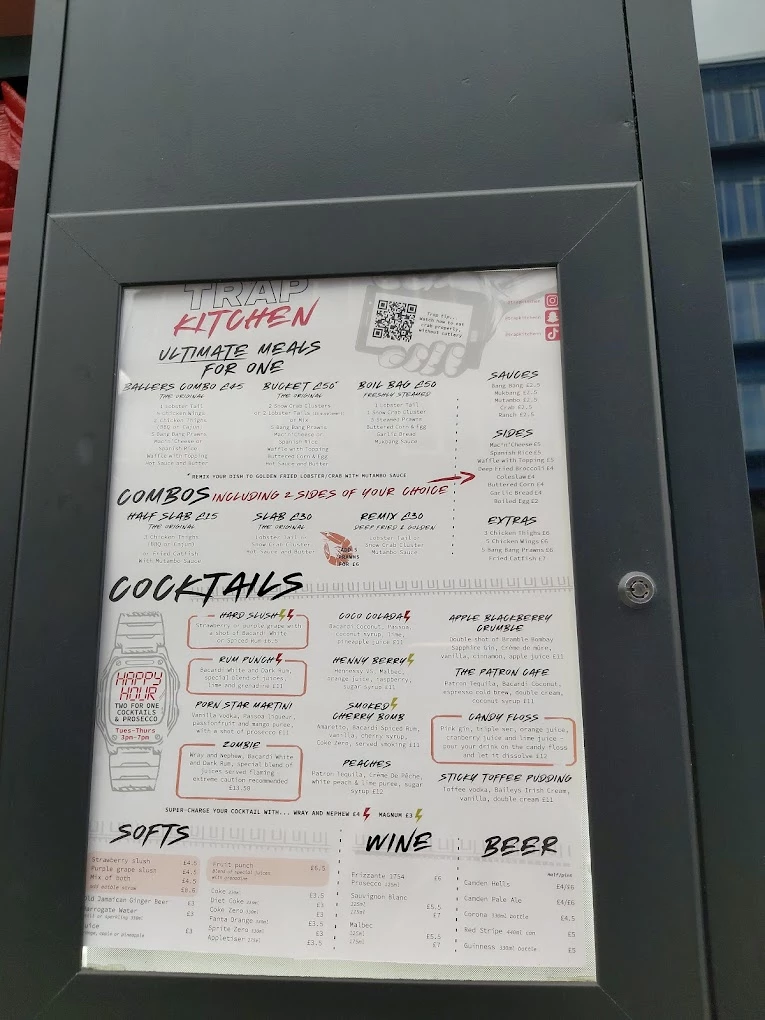 Trap Kitchen menu 1